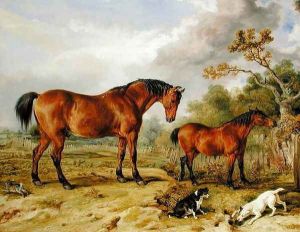 Portrait of Reformer, Blucher, Tory and Crib, the Property of Rowland Alston, Esq., 1835 by James Ward