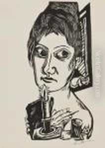 Woman With Candle by Max Beckmann