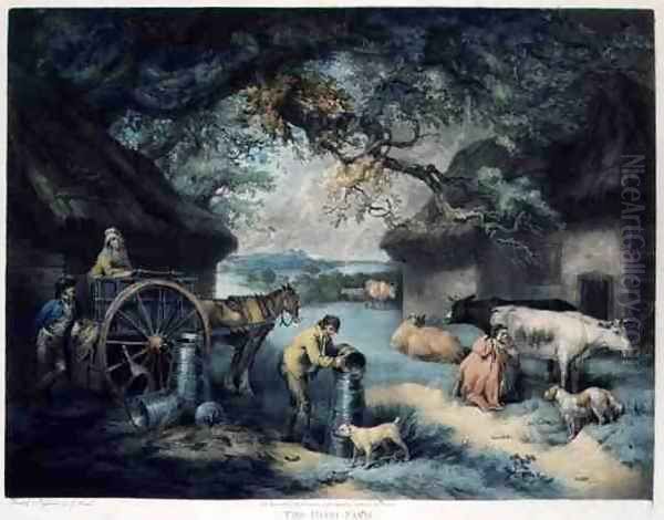 The Dairy Farm, engraved by the artist, pub. by R. Ackermann, 1801 - view 1