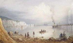 Alum Bay, Isle Of Wight by Richard Bridges Beechey