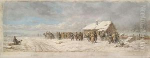 Vor Der Jagd Auf Ellenthiere by Wilhelm Amandus Beer
