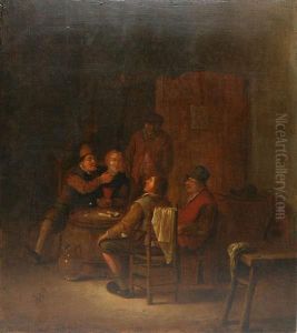 Herbergscene by Cornelis (Pietersz.) Bega