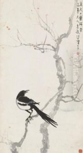 Magpie And Plum Blossoms by Xu Beihong