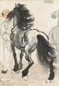 Admiring The Stallion by Xu Beihong