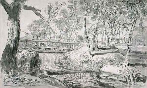 River Landscape with Waterfall by James Ward