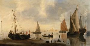 Seestuck Mit Der Ansicht Von Dordrecht