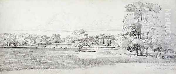The Old Hall, Tabley, Surrounded by Parkland, 20th July 1814 - view 1