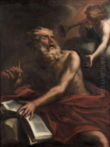 Saint Jerome Entendant Les Trompettes Du Jugement Dernier by Antonio Bellucci