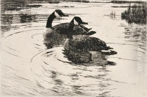 Two Geese by Frank Weston Benson