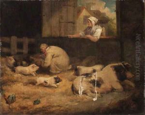 Tending the piglets