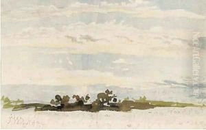 Landscape and sky study by James Ward