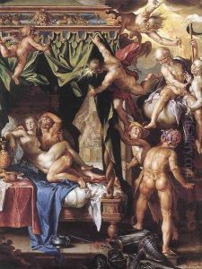 Mars and Venus Discovered by the Gods 1603-04 by Joachim Wtewael (Uytewael)