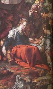 Adoration of the Shepherds (detail) by Joachim Wtewael (Uytewael)