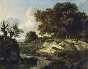 Wooded Landscape 1670s by Jan Wynants