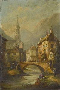 Romantische Stadtpartie In Den Bergen