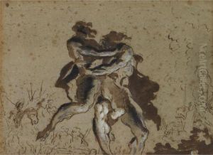 Hercules Wrestling A Satyr by Gian Lorenzo Bernini