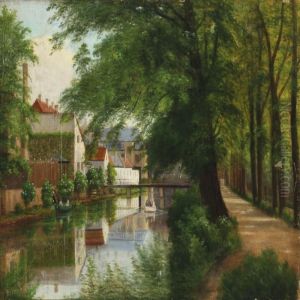 Landscape With Path Along A Stream, Frederiksvaerk by Christian Berthelsen