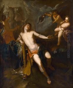 Apollon Perce Par Les Fleches De L'amour by Nicolas Bertin