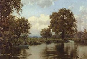 A Summer's Day on a Berkshire Stream (River Kennet, Berkshire), 1915