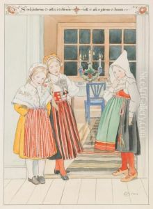 Smajantorna Sta I Dorren - Vill Sa Garna Dansa by Elsa Beskow
