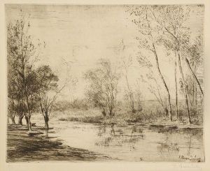 La Vieille Seine A Noyon-sur-seine by Jacques Beurdeley
