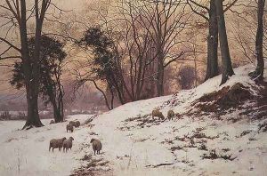 A Winters Afternoon, scene near Wotton, Surrey, 1891