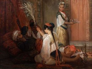 Au Serail (dans Le Harem) by Francois-Auguste Biard