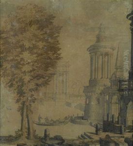 Capriccio Di Architetture E Figure by Ferdinando Galli Bibiena