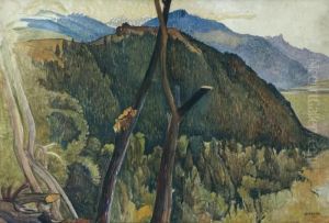 Landscape In The Valais by Ernest Bieler