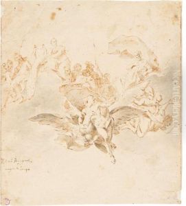 Le Divinita Dell'olimpo Con Ganimede Trasportato Dall'aquila by Vittorio Maria Bigari