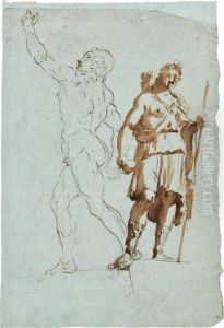Studio Di Nudo Virile E Di Arciere by Vittorio Maria Bigari