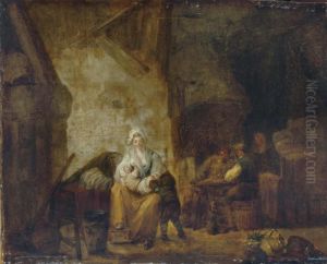 Jeune Femme Nourissant Son Enfant