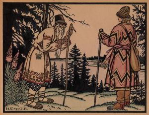 Illustration For "the Frog Princess" by Ivan Iakovlevich Bilibine