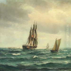 Seascape With Sailing Ships