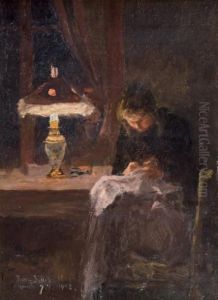 La Couture Sous La Lampe by Pierre Billet