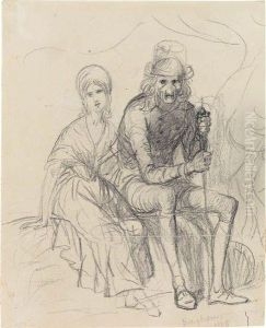 Two Seated Figures by George Caleb Bingham