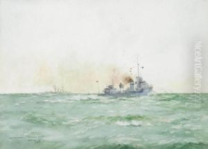 Naval Manoeuvres, The "enemy" In Sight by William Minshall Birchall