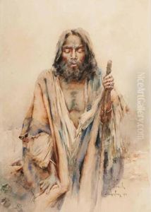 The Beggar, Jerusalem by Alphonse Birck