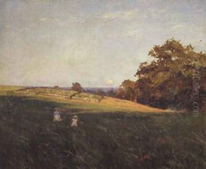Evening Glow on a Sheepfold, 1896 by Edward Wilkins Waite