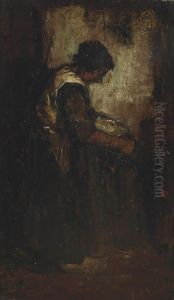 A Peasant Going About Her Chores by Suze Robertson