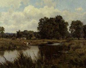 Rushy Meadows by the Kennet, Woolhampton, Berkshire, 1913 by Edward Wilkins Waite