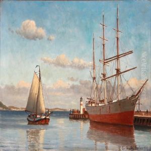 View From Aarhus Harbour, Denmark by Christian Vigilius Blache