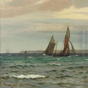 Saling Boats Along The Swedish Coast Of Raa Saling Boats Along The Swedish Coast Of Raa