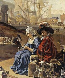 An Italian Seaport (detail) 1666 by Jan Weenix