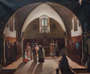 Ceremonia En La Capilla De Un Convento
