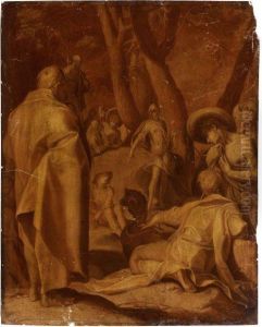 La Predication De Saint Jean-baptiste by Abraham Bloemaert
