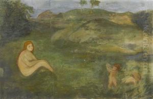 Nymph In A Meadow As Representative Of Time (fragment) by Arnold Bocklin