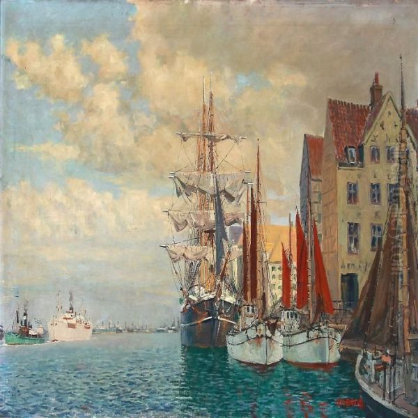 Harbour Scene From Copenhagen - view 1