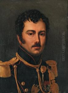 Portrait D'un Officier
D'artillerie Portant L'ordre De Saint Louis Et La Legion D'honneur by Louis Leopold Boilly