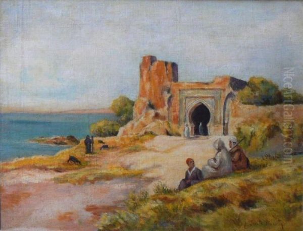 Paysage Orientaliste En Bord De Mer - view 1